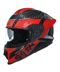 SMK Titan Carbon Nero GL236 Carbon Red Helmet