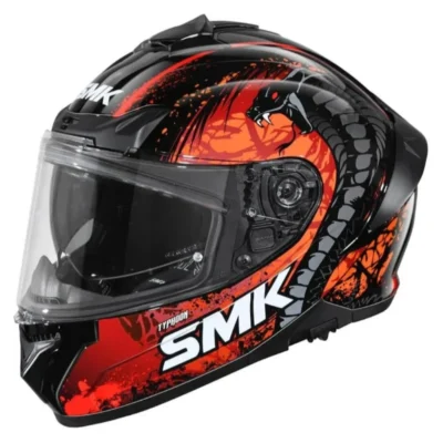 SMK TYPHOON SNAKE GRAPHIC GL267 RED BLACK/ORANGE