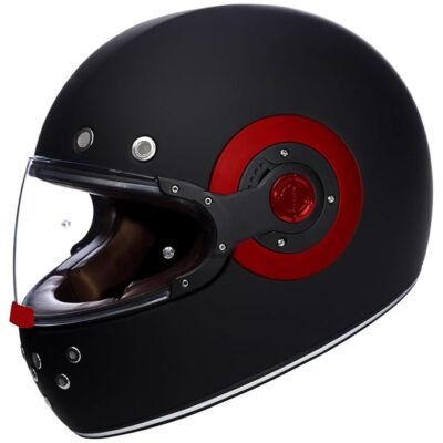 SMK RETRO SOLID MATT BLACK MA-230 FULL FACE HELMET
