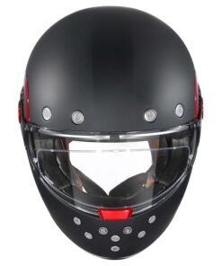 Alternative view of SMK RETRO SOLID MATT BLACK MA-230 FULL FACE HELMET