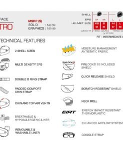 Alternative view of SMK RETRO SEVEN MATT MA-260 FULL FACE HELMET