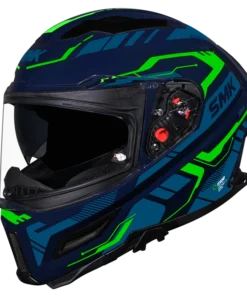 SMK AGNAR TEKTRON MATT BLUE/GREEN (MA558) HELMET
