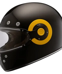 SMK RETRO SOLID GLOSSY BLACK GL-240 FULL FACE HELMET