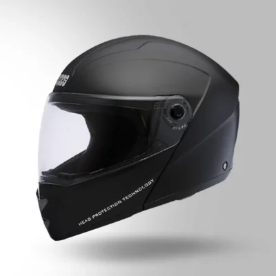 STUDDS NINJA ELITE BLACK WITH STRIP FLIP-UP HELMET