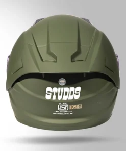 Alternative view of STUDDS RAIDER SUPER MILITARY GREEN FULL FACE HELMET
