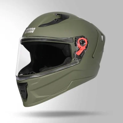 STUDDS RAIDER SUPER MILITARY GREEN FULL FACE HELMET